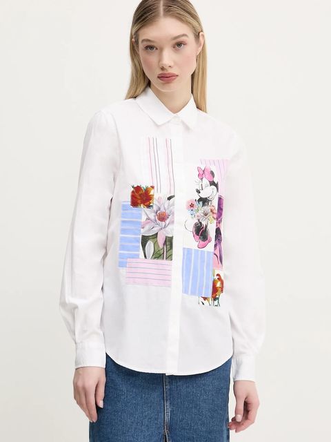 Desigual koszula bawełniana FLOWERS MINNIE - zdjęcie produktu nr 1