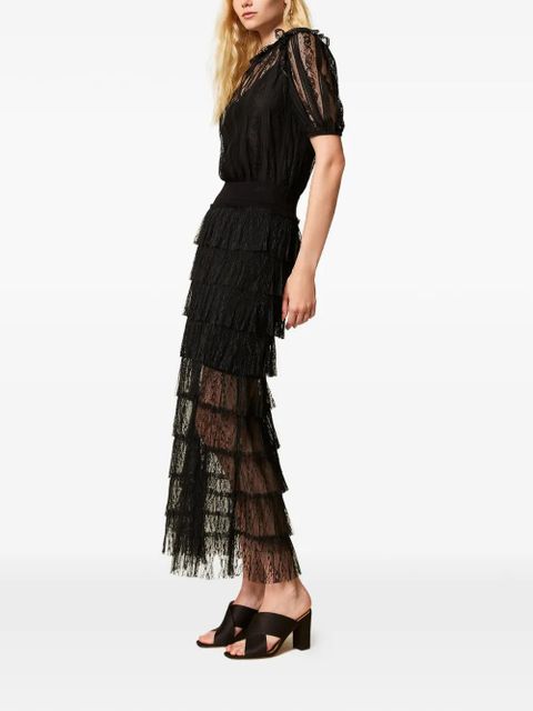 TWINSET lace maxi skirt - Black