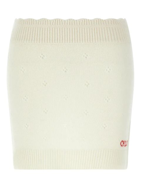 Chloé jacquard-logo knitted mini skirt - Neutrals - zdjęcie produktu nr 1