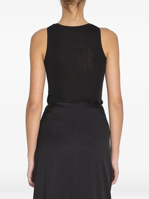 Saint Laurent ribbed crew-neck tank top - Black