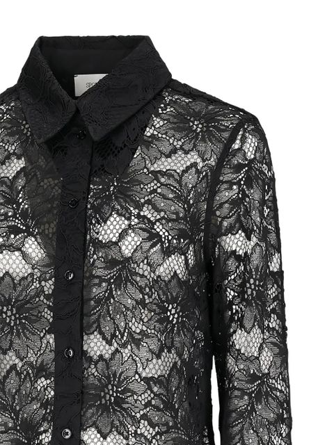 Sportmax floral-lace shirt - Black