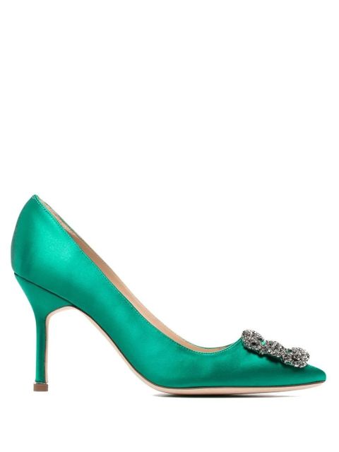 Manolo Blahnik 90mm Hangisi pumps - Green - zdjęcie produktu nr 1