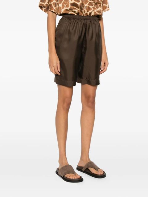 LouLou de Saison Zinia elasticated shorts - Brown