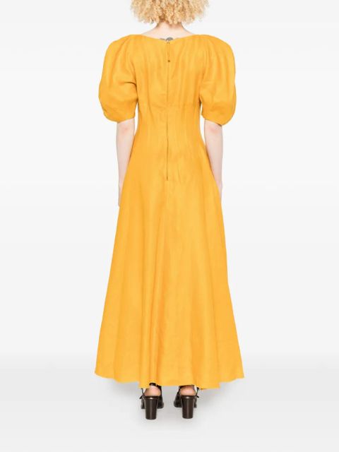 Gabriela Hearst puffed-sleeve maxi dress - Yellow