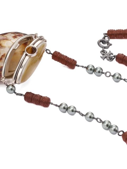 Tory Burch runway shell necklace - Grey