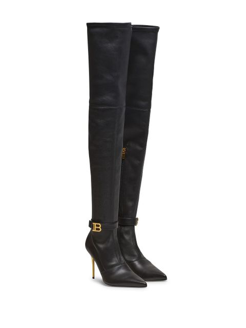 Balmain Raven 120mm over-the-knee boots - Black