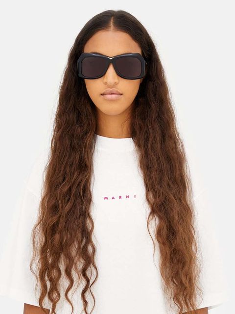 Marni okulary przeciwsłoneczne Tiznit Black damskie kolor czarny EYMRN00056.001.HJB - zdjęcie produktu nr 1