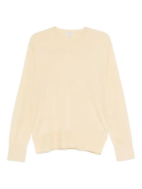 TOTEME crew-neck wool silk knit - Neutrals - zdjęcie produktu nr 2