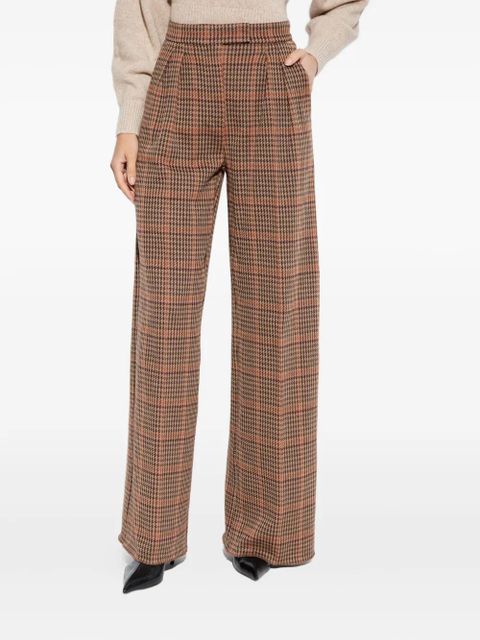 Max Mara plaid-pattern trousers - Brown