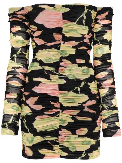 Blumarine floral-print mini dress - Black - zdjęcie produktu nr 1