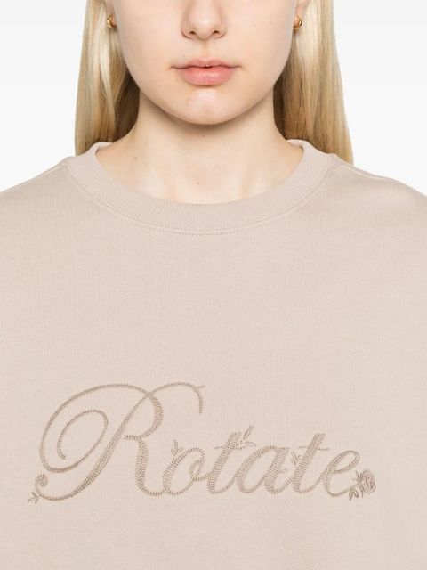 ROTATE BIRGER CHRISTENSEN logo-embroidered sweatshirt - Neutrals