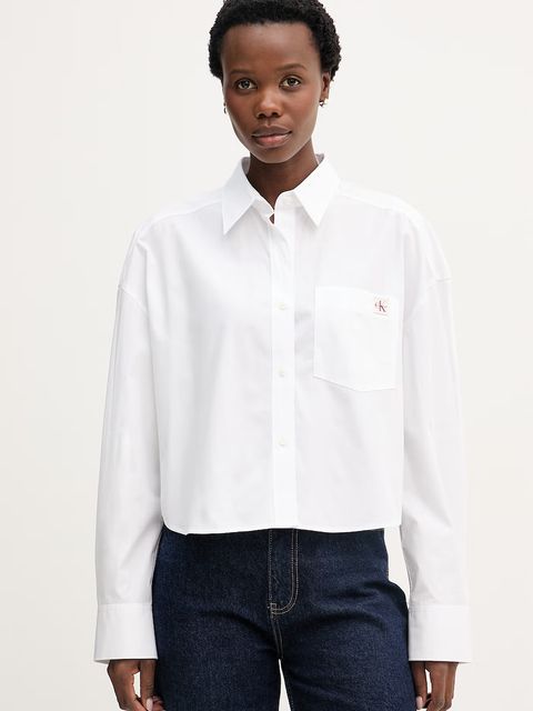 Calvin Klein Jeans koszula damska bawełniana - zdjęcie produktu nr 2