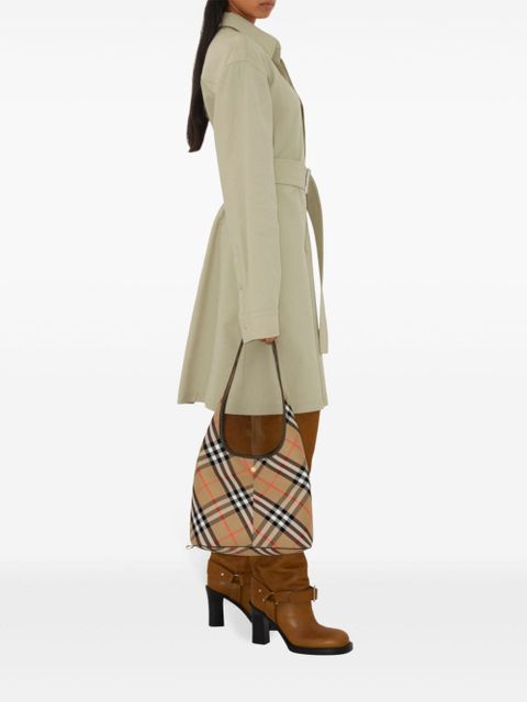 Burberry small check-pattern shoulder bag - Neutrals