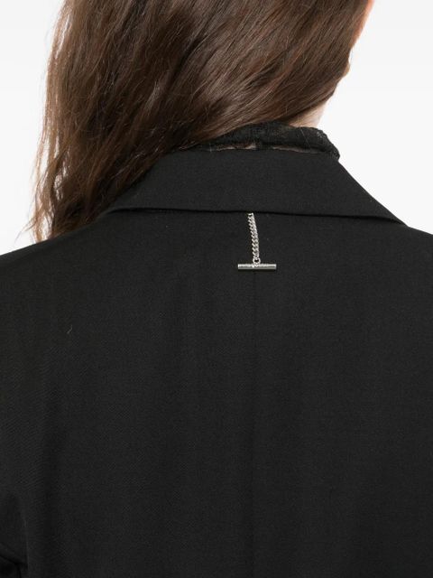 Alexander McQueen Double Lapel Cropped Jacket - Black