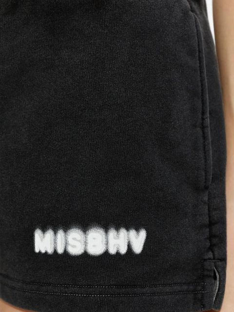 MISBHV logo-detail cotton mini shorts - Black