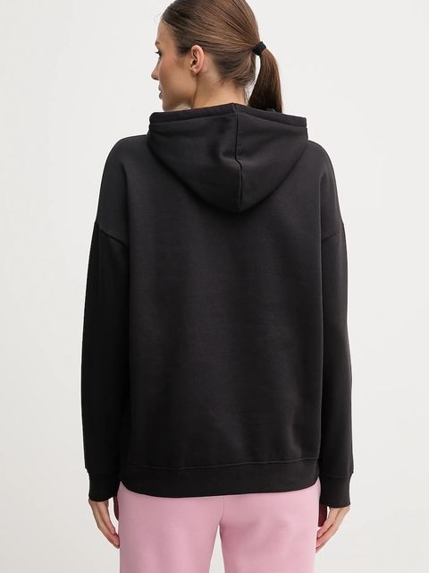 Puma bluza damska kolor czarny z kapturem gładka 685398