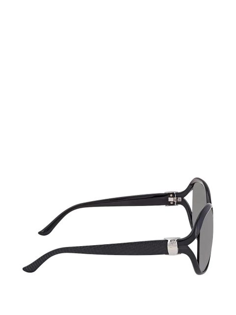 Ferragamo oval full-rim sunglasses - Black