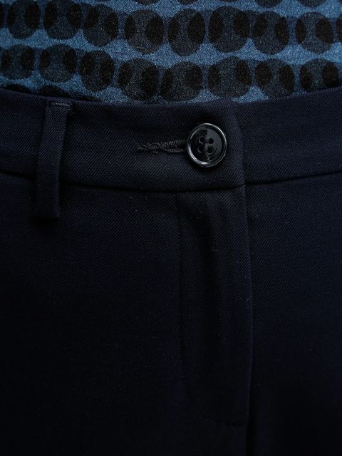 United Colors of Benetton spodnie damskie kolor granatowy proste high waist 4L4H557R4