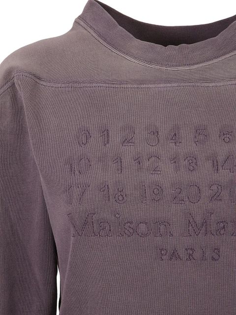Maison Margiela embossed long-sleeve top - Purple - zdjęcie produktu nr 2
