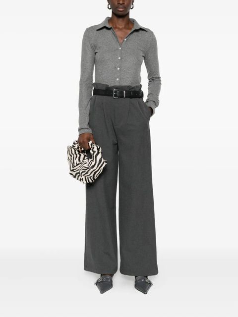 Eleh belted-waist trousers - Grey