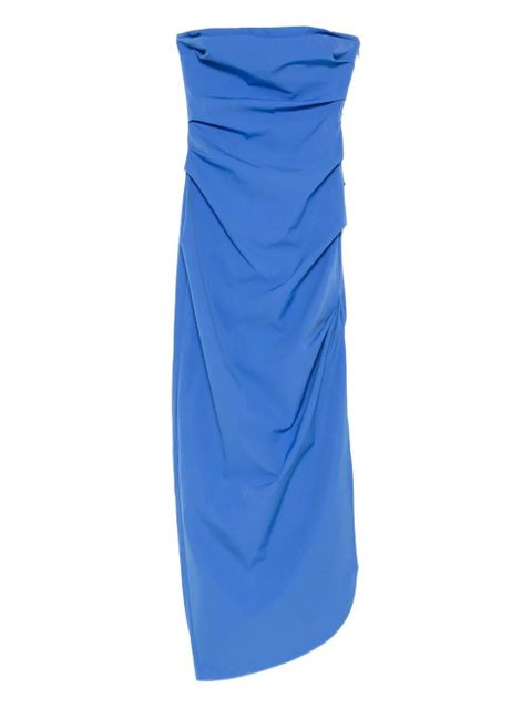 SIR. Sol strapless draped maxi dress - Blue - zdjęcie produktu nr 1