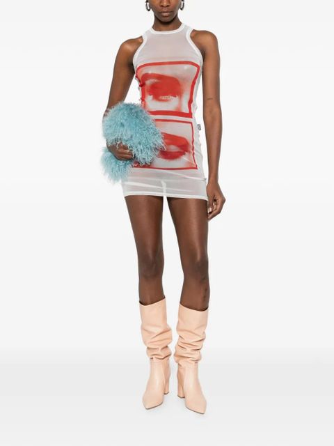 Jean Paul Gaultier eye print mini dress - White - zdjęcie produktu nr 2
