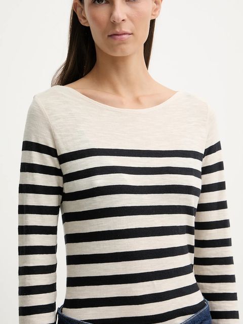 Marc O'Polo longsleeve bawełniany kolor beżowy 600219652597