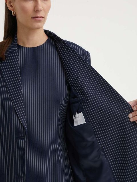 2NDDAY marynarka 2ND Herman - Pinstripe kolor granatowy dwurzędowa wzorzysta 2244115170