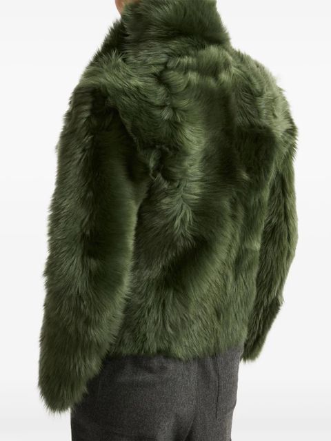 Yves Salomon shearling short jacket - Green