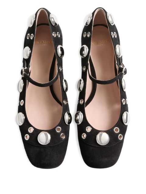 Valentino Garavani 30mm Nellcôte ball-stud Mary-Jane pumps - Black