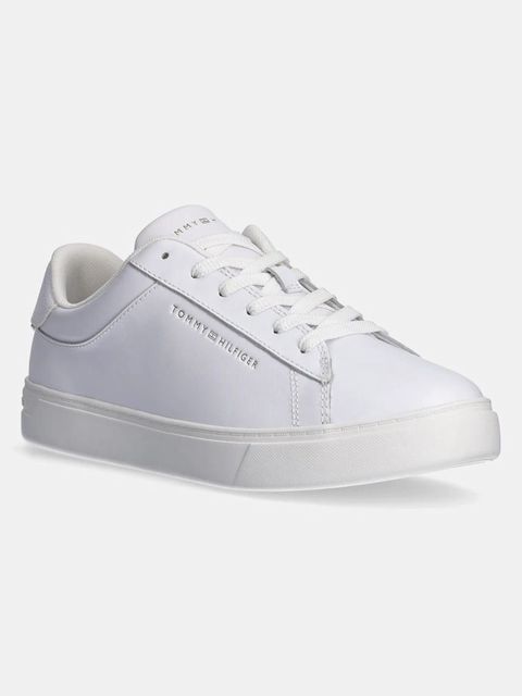 Tommy Hilfiger sneakersy skórzane ESSENTIAL COURT SNEAKER kolor biały FW0FW08320 - zdjęcie produktu nr 1