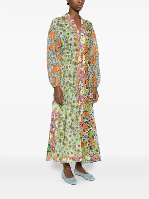 ALEMAIS floral print belted dress - Green