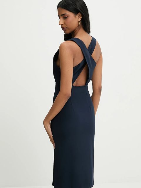 Answear.LAB sukienka kolor granatowy mini rozkloszowana