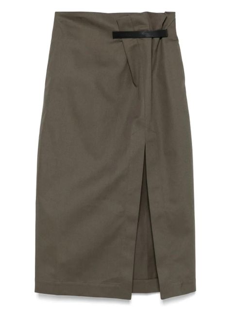 JW Anderson twill-weave midi skirt - Green - zdjęcie produktu nr 1