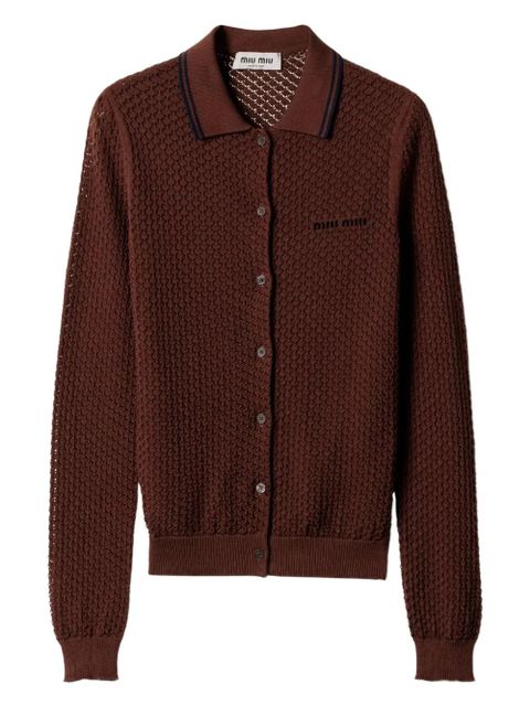 Miu Miu cotton cardigan - Brown - zdjęcie produktu nr 1