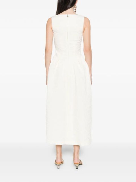 ROTATE BIRGER CHRISTENSEN square-neck midi dress - Neutrals