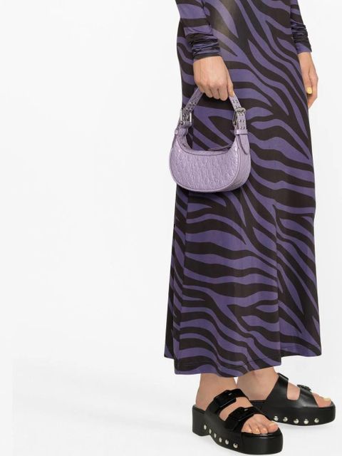 BY FAR mini Soho crocodile-effect shoulder bag - Purple