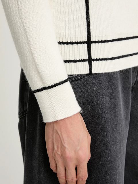 Answear.LAB sweter z kaszmirem damski kolor beżowy z półgolfem