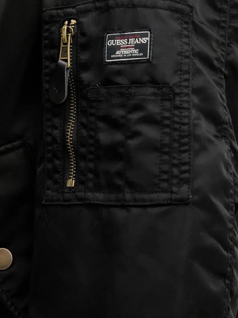 Guess Jeans kurtka bomber kolor czarny W5RL81 WHAA2