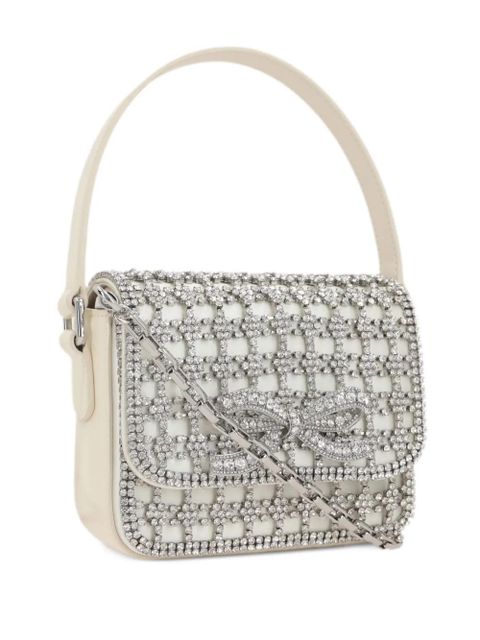 Self-Portrait Crystal mini bag - Neutrals