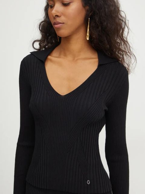 Guess sweter ISABELLA damski kolor czarny lekki W4BR19 Z3HP2