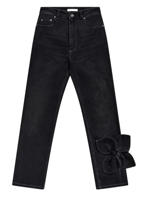 AREA bow straight-leg jeans - Black - zdjęcie produktu nr 1