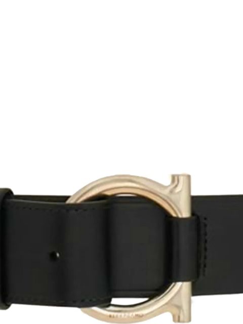 Ferragamo logo-buckle leather belt - Black