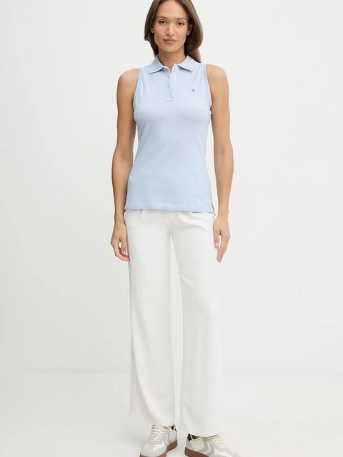 Tommy Hilfiger top damskie kolor niebieski WW0WW46790 - zdjęcie produktu nr 2