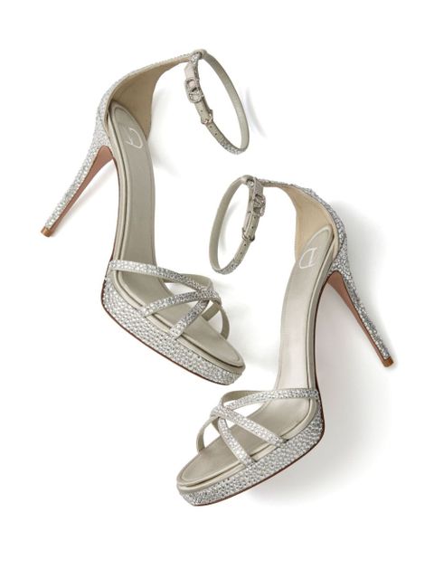 Valentino Garavani 120mm Eveninglam platform sandals - Silver - zdjęcie produktu nr 2