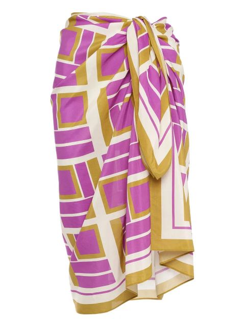 ERES Vibration geometric-print sarong - Purple - zdjęcie produktu nr 1
