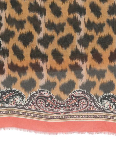 ETRO animal-paisley-print scarf - Brown - zdjęcie produktu nr 2