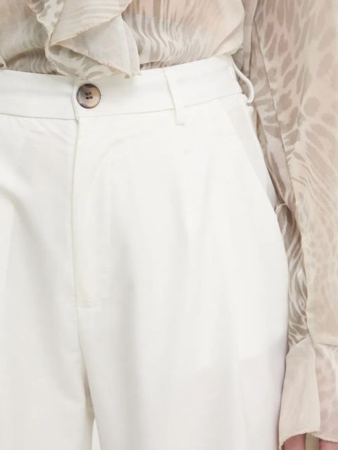 Answear.LAB spodnie damskie kolor biały proste high waist