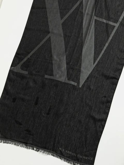 Armani Exchange szal damski kolor czarny wzorzysty XW000883 AF13399