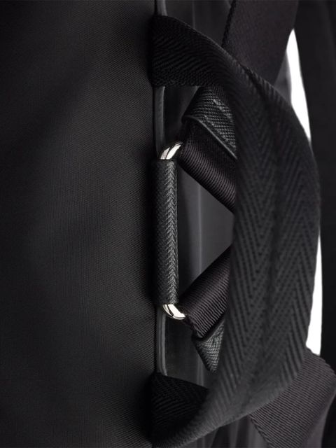 Prada zipper logo-detail backpack - Black